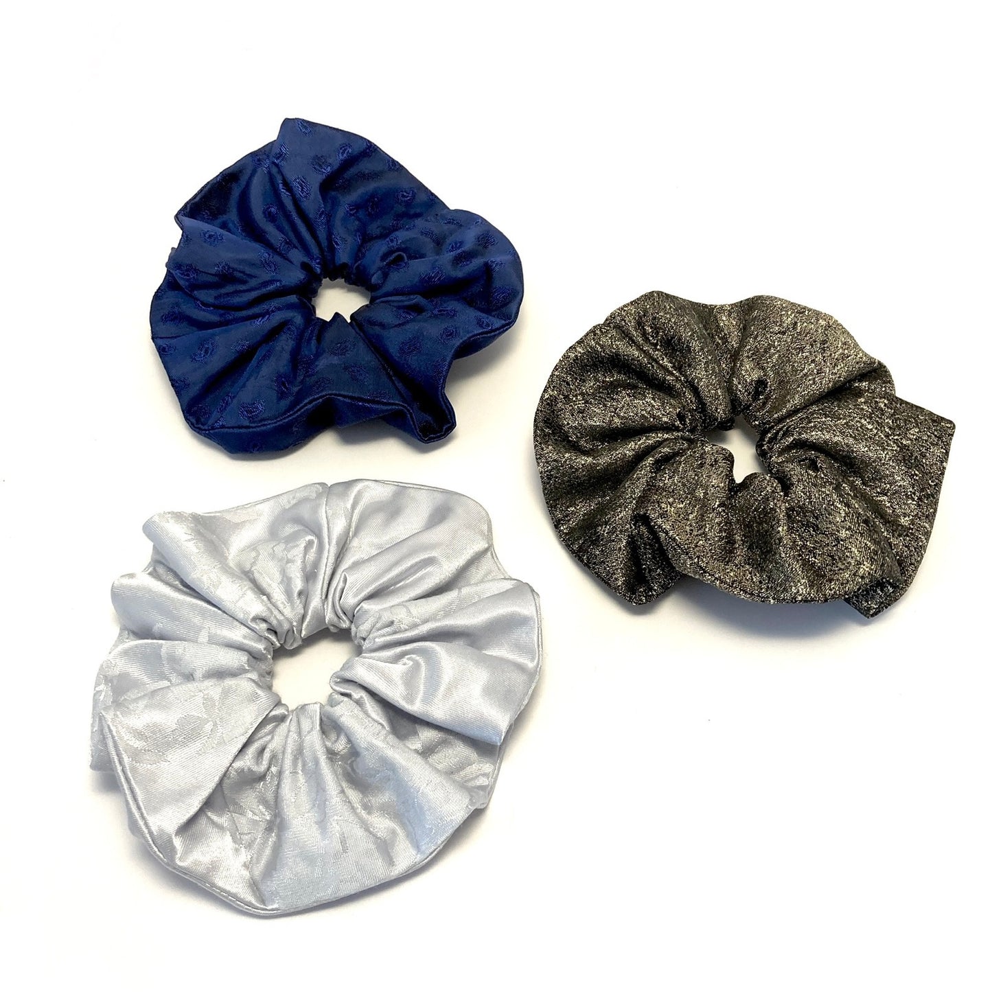 White evening scrunchie