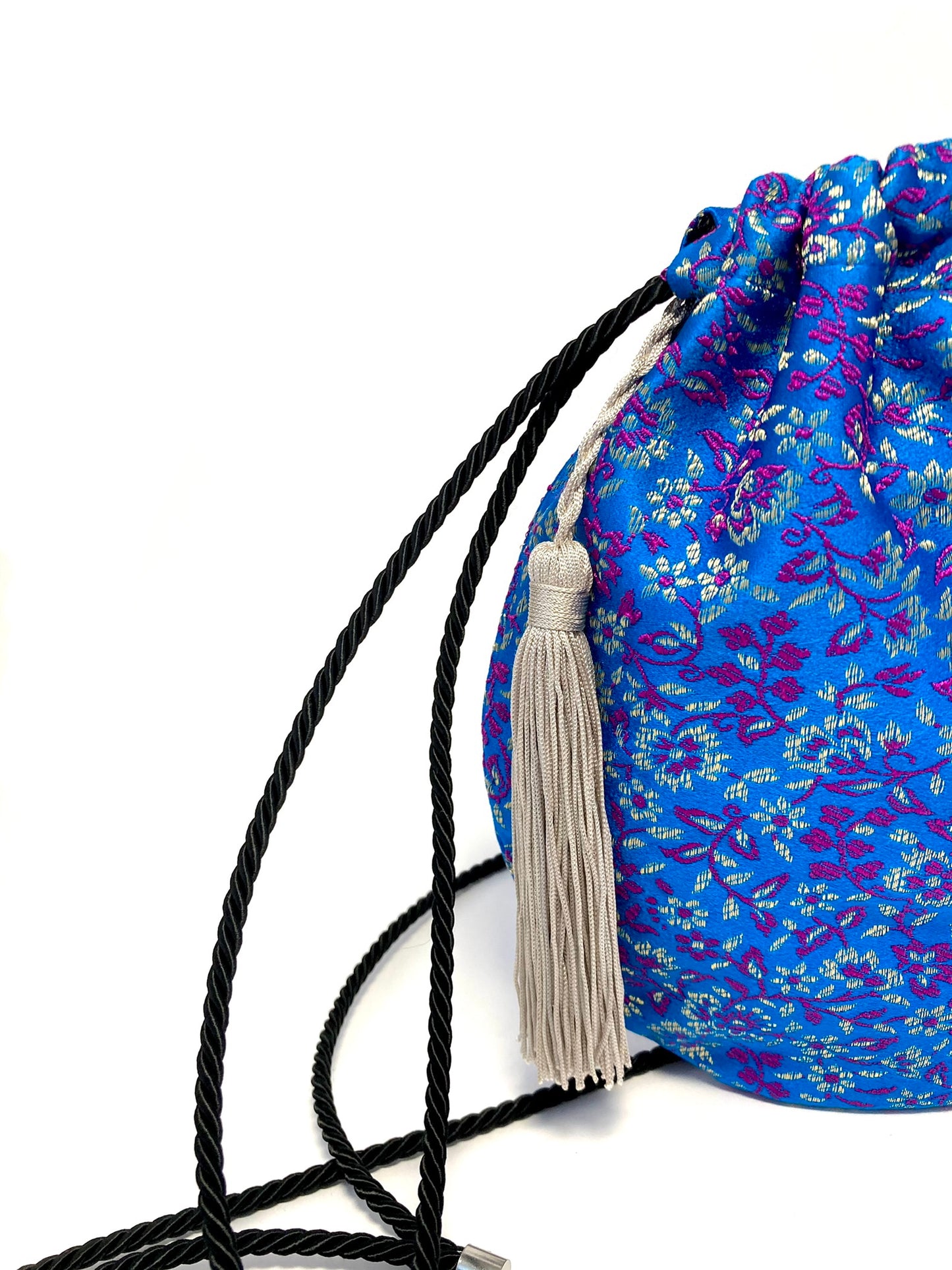 Blue kimono purse