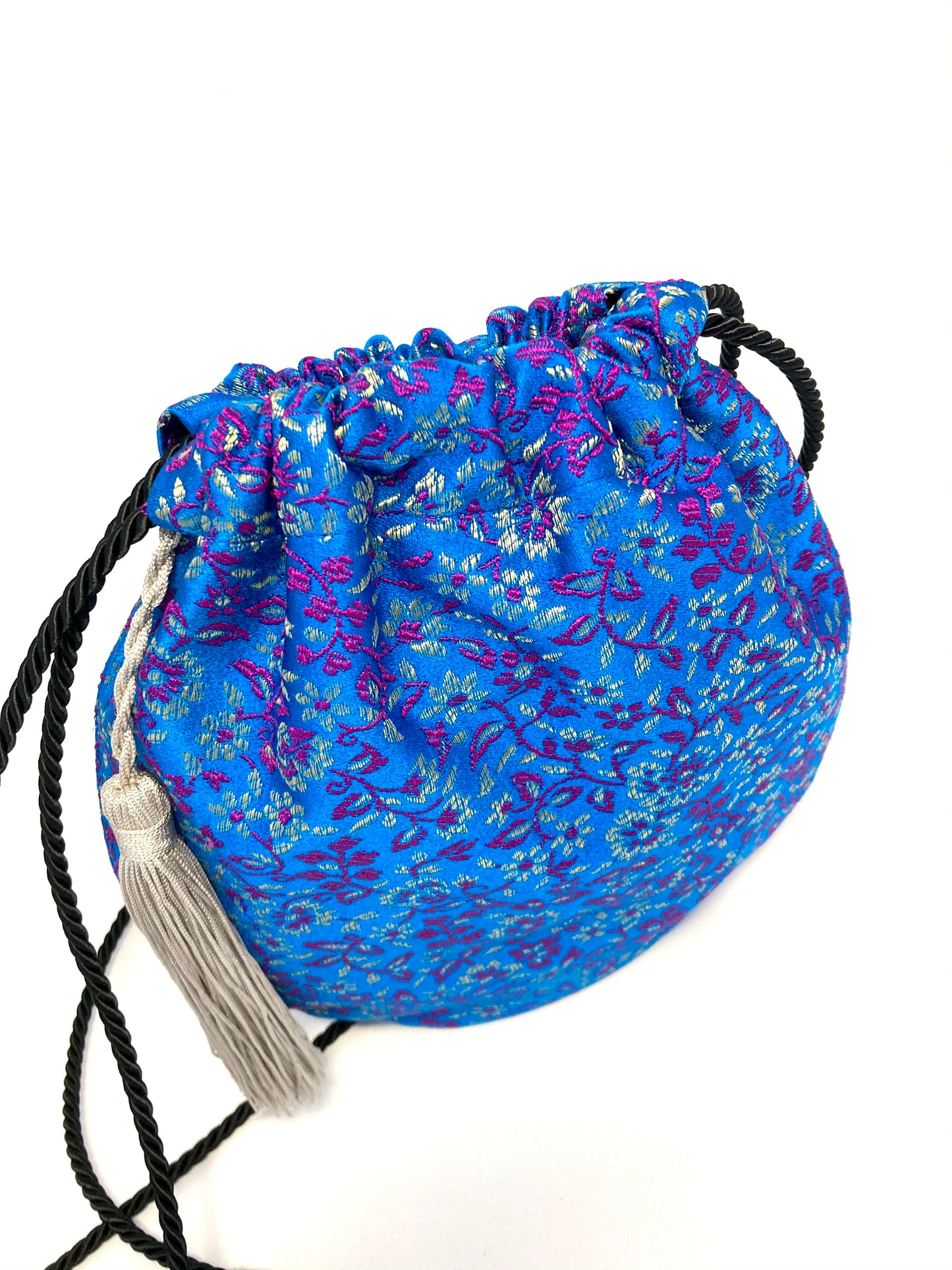 Blue kimono purse