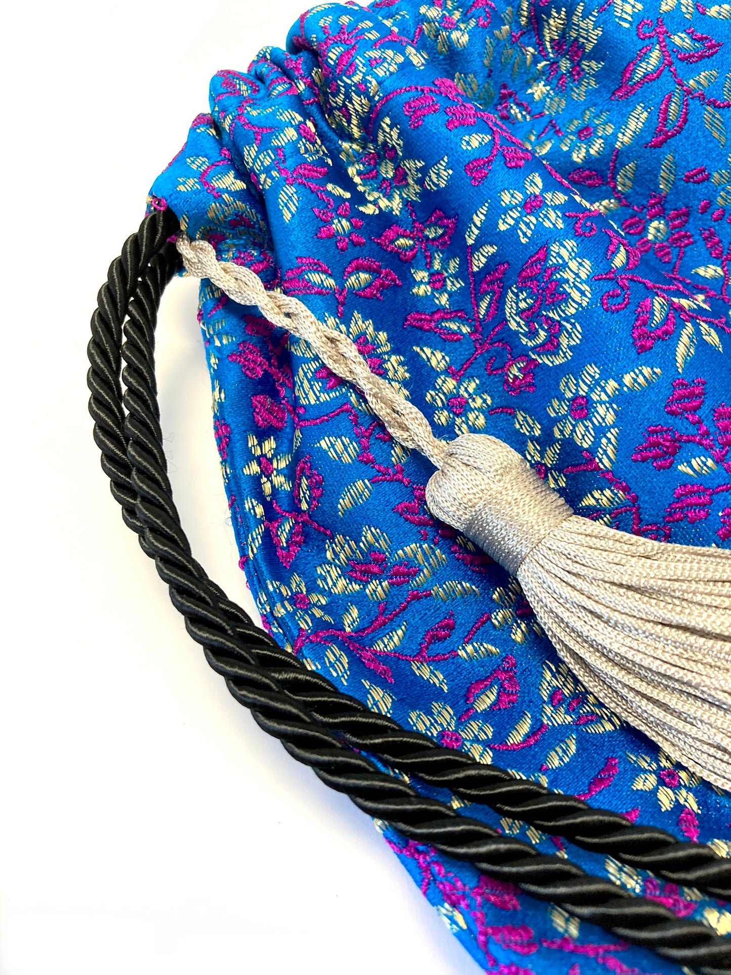 Blue kimono purse