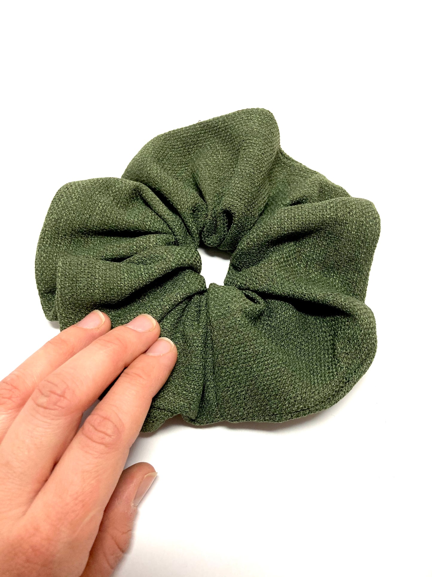 Large green scrunchie