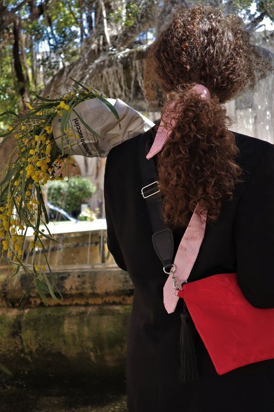 Red crossbody bag