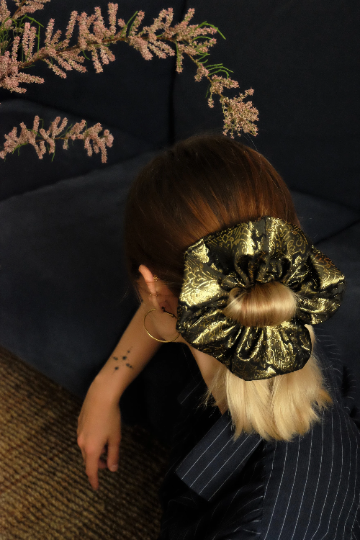 Gold large scrunchie