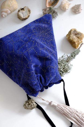 Mini blue evening handbag