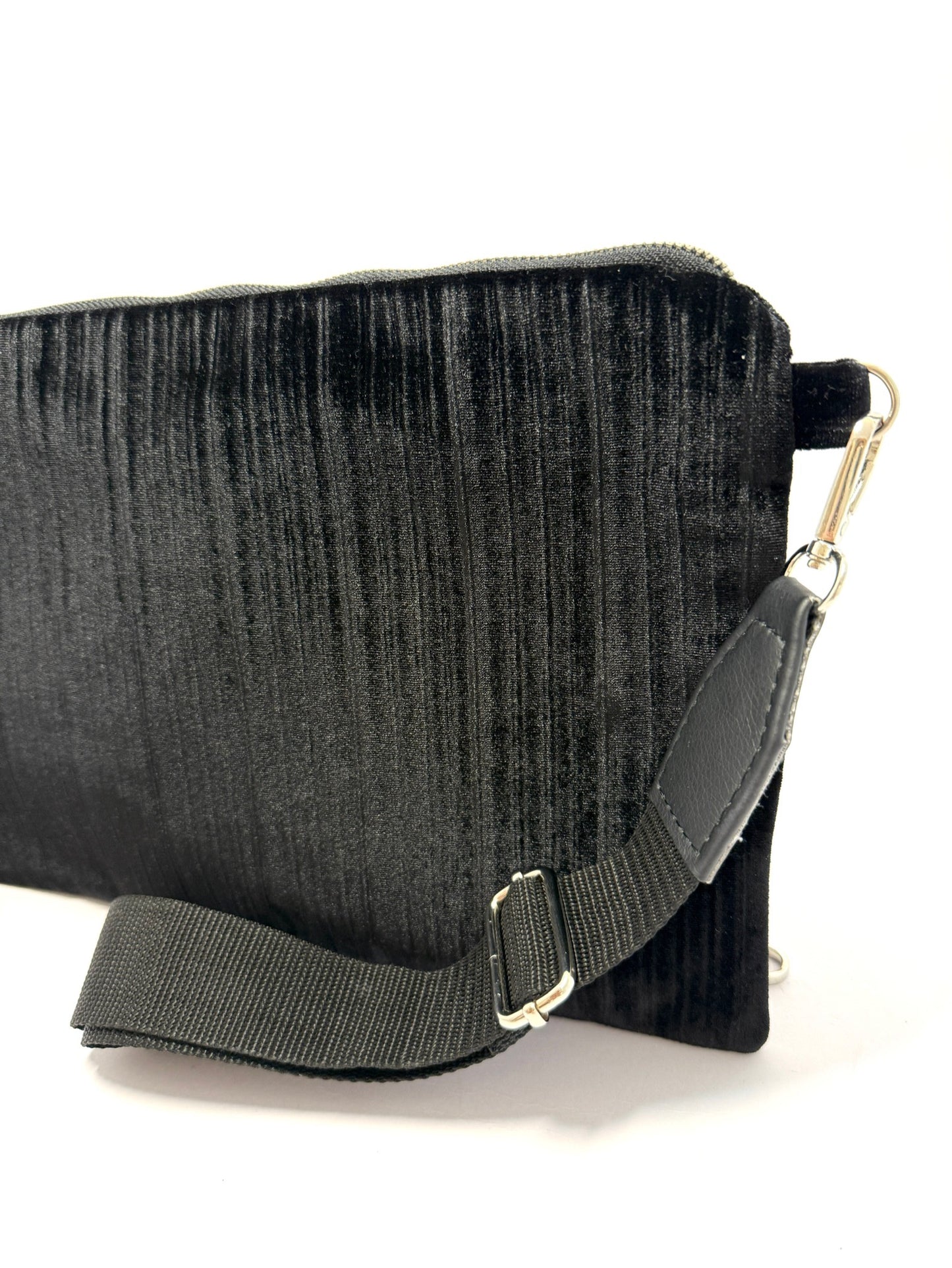 Black velvet bag with tassel