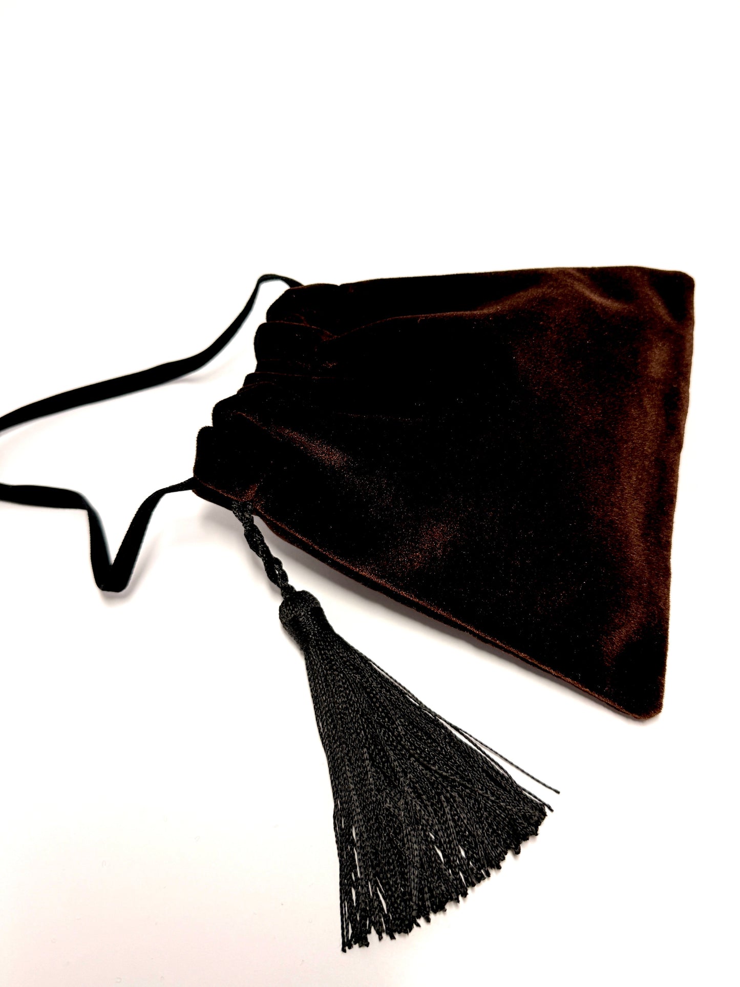 Little velvet brown boho handbag
