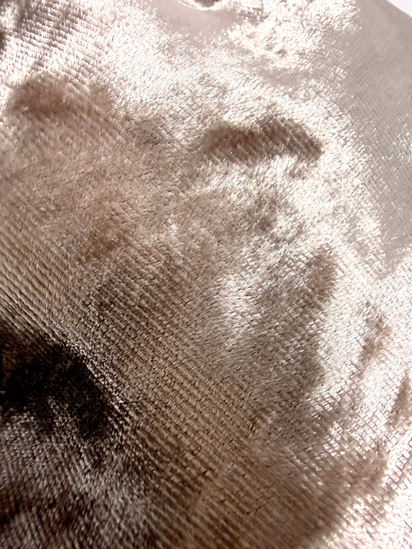 Silver velvet boho handbag