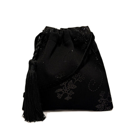 Little black pouch with glitter