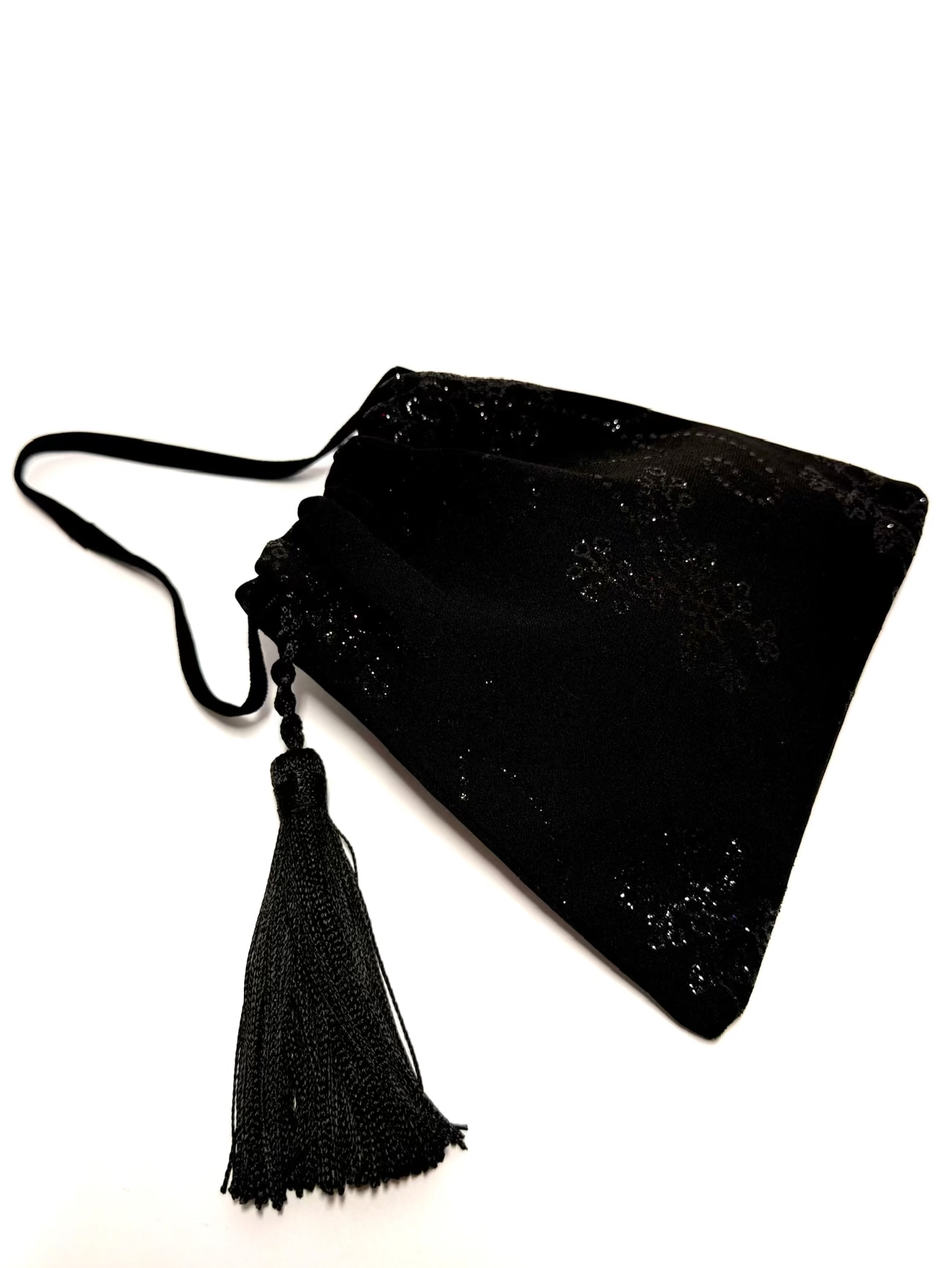 Little black pouch with glitter