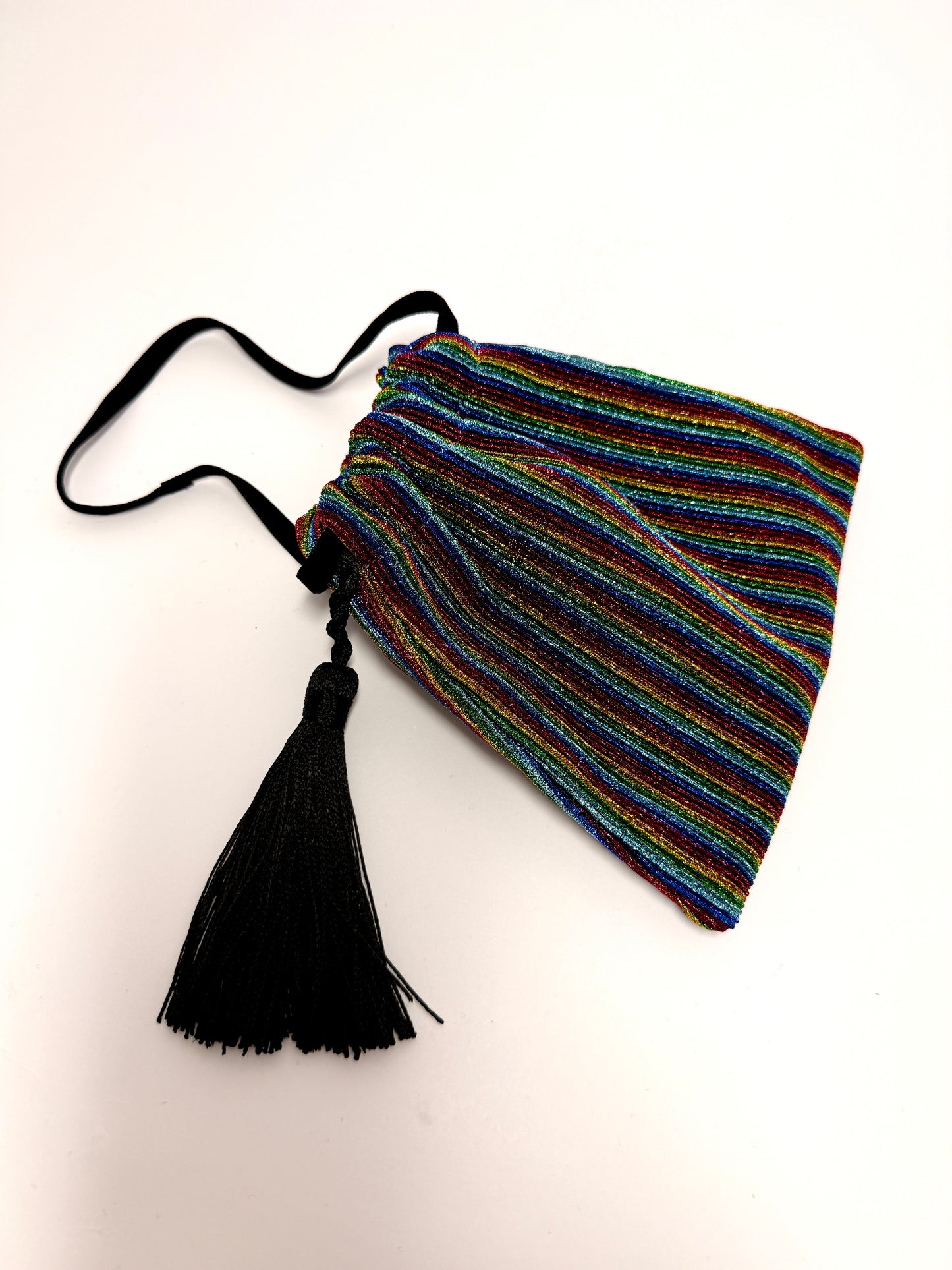 Mini evening handbag with tassel