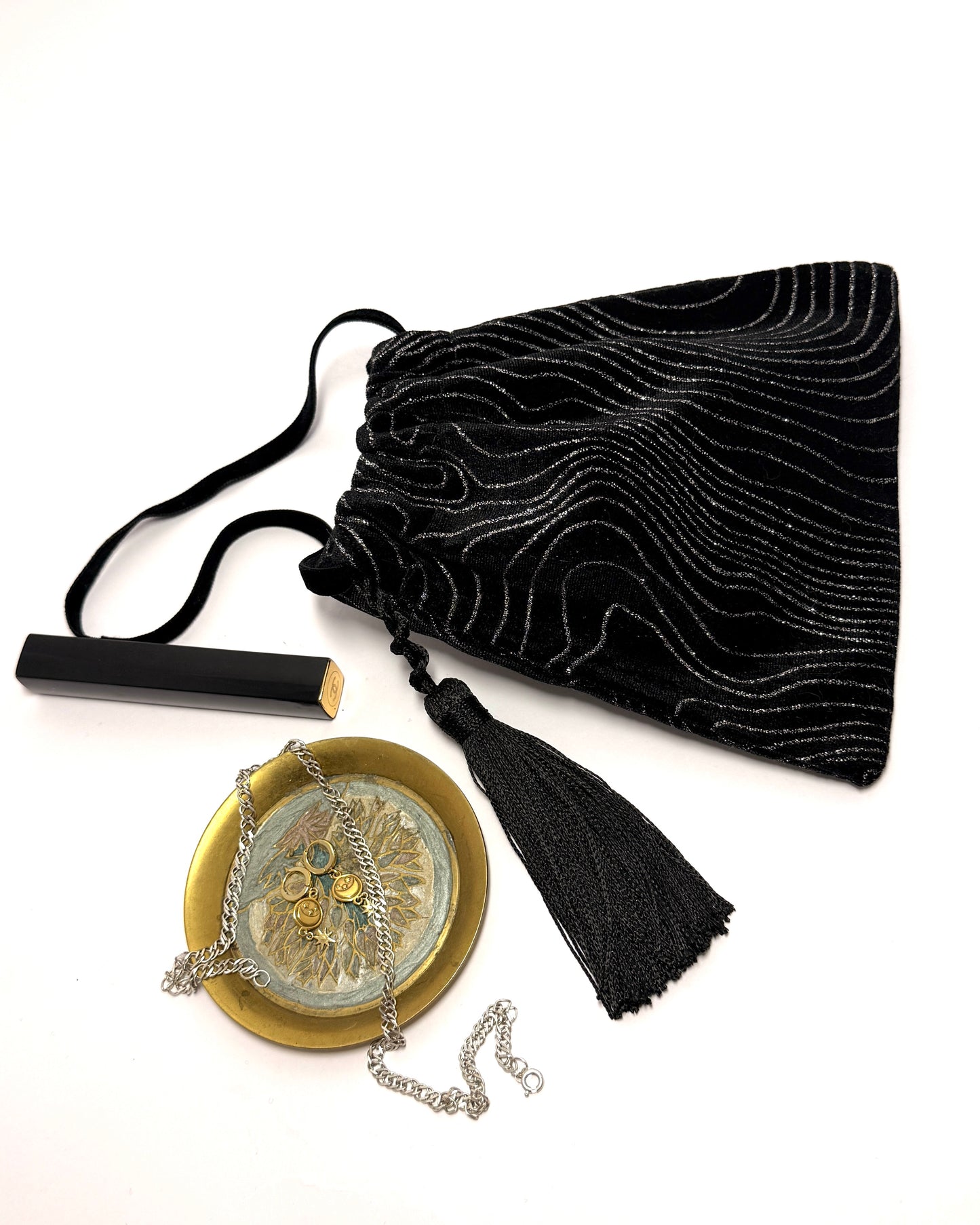 Little evening handbag with glitter