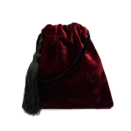 Little red velvet handbag