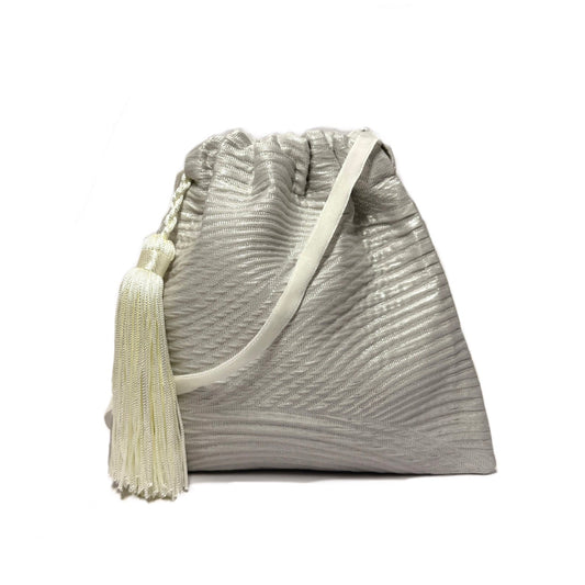 Silver wedding boho purse