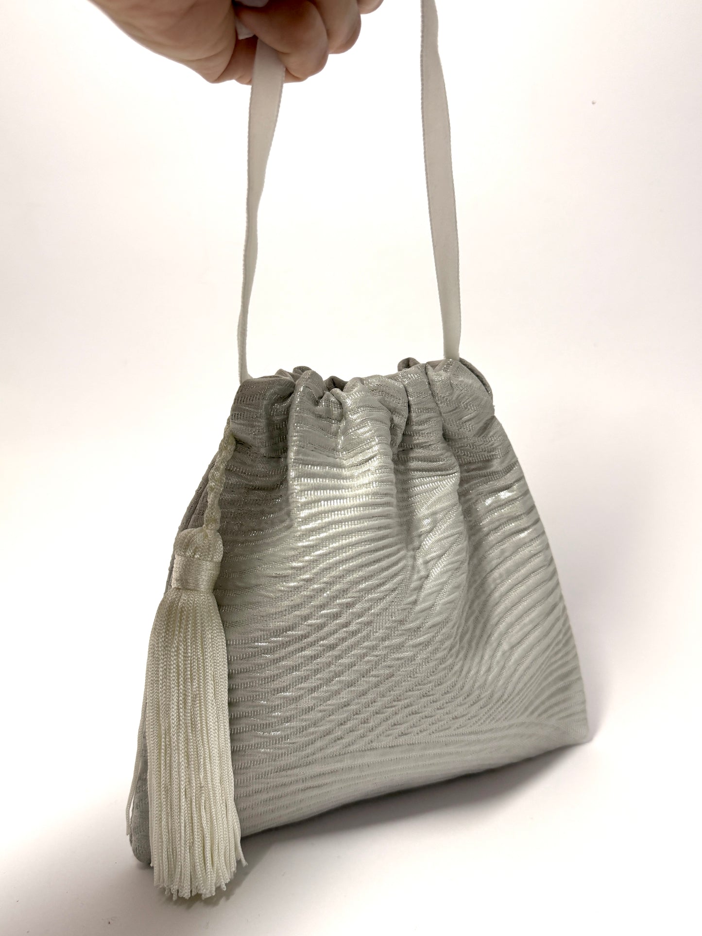 Silver wedding boho purse