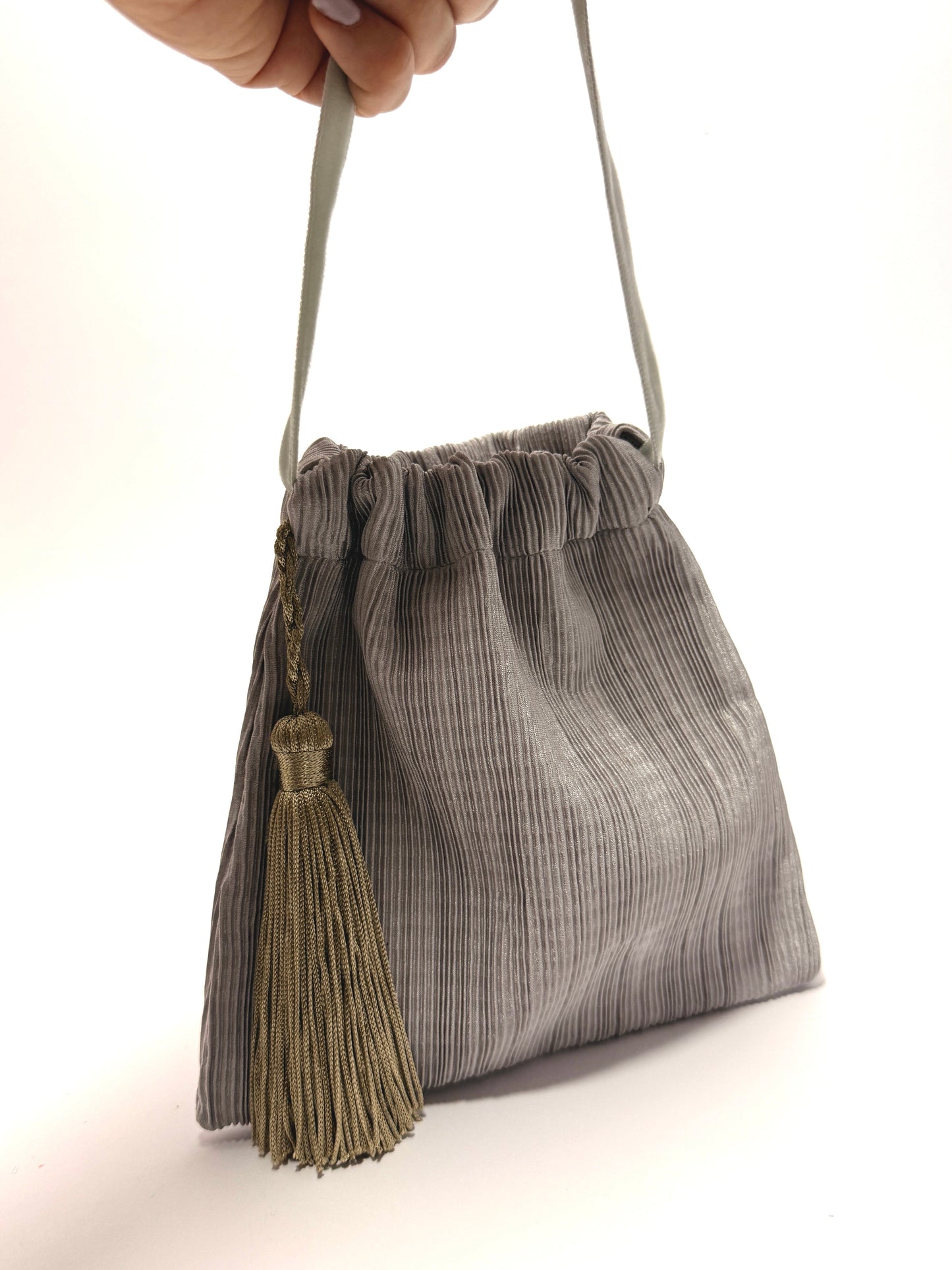 Little silver boho handbag