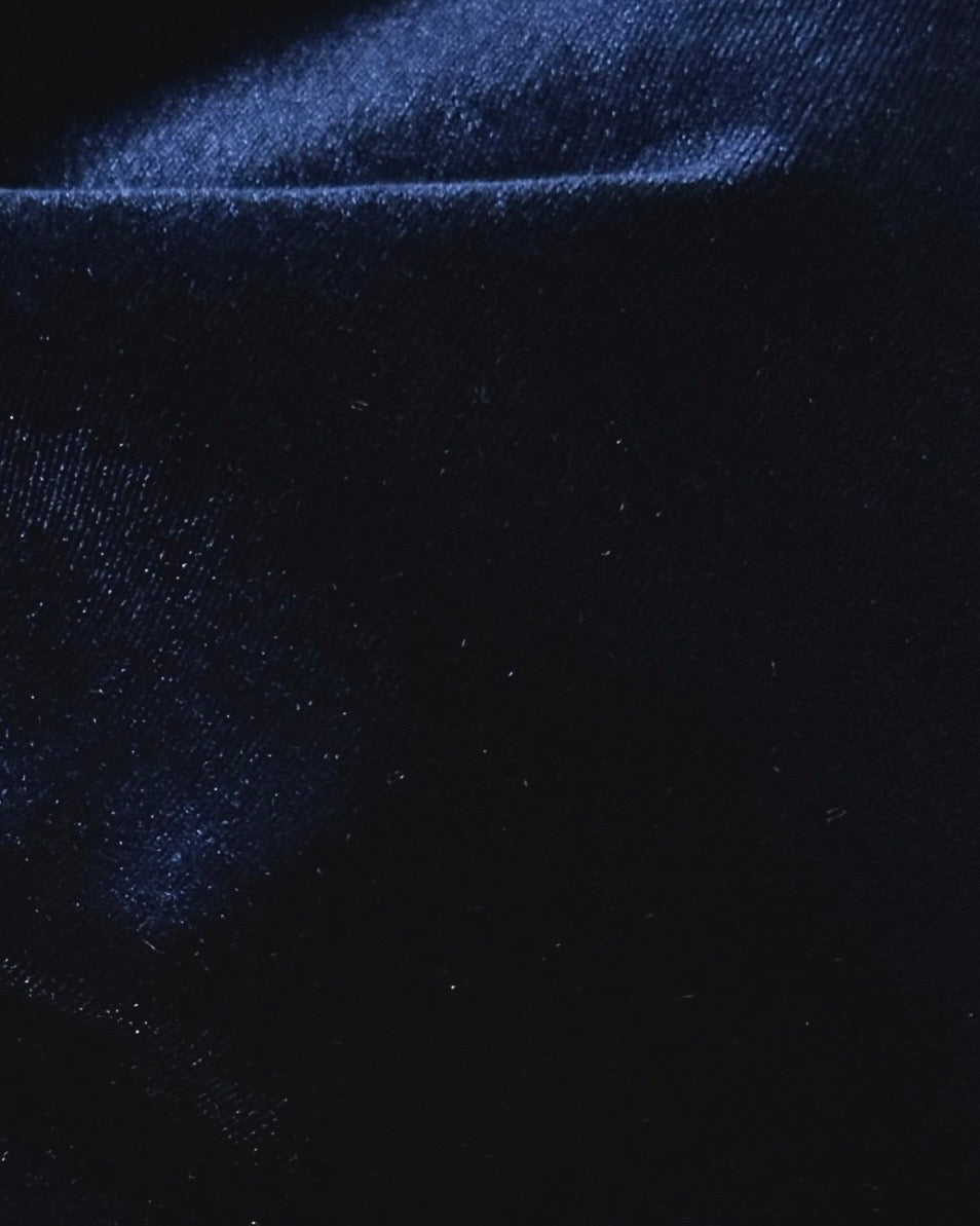 Blue velvet little handbag