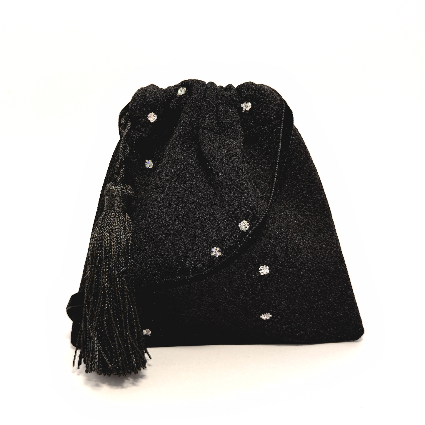 Little black handbag with glitter