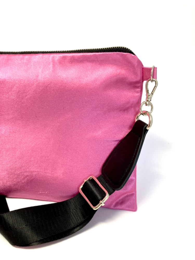 Pink bag with wide strap