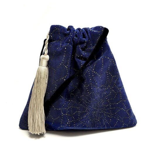 Mini blue evening handbag