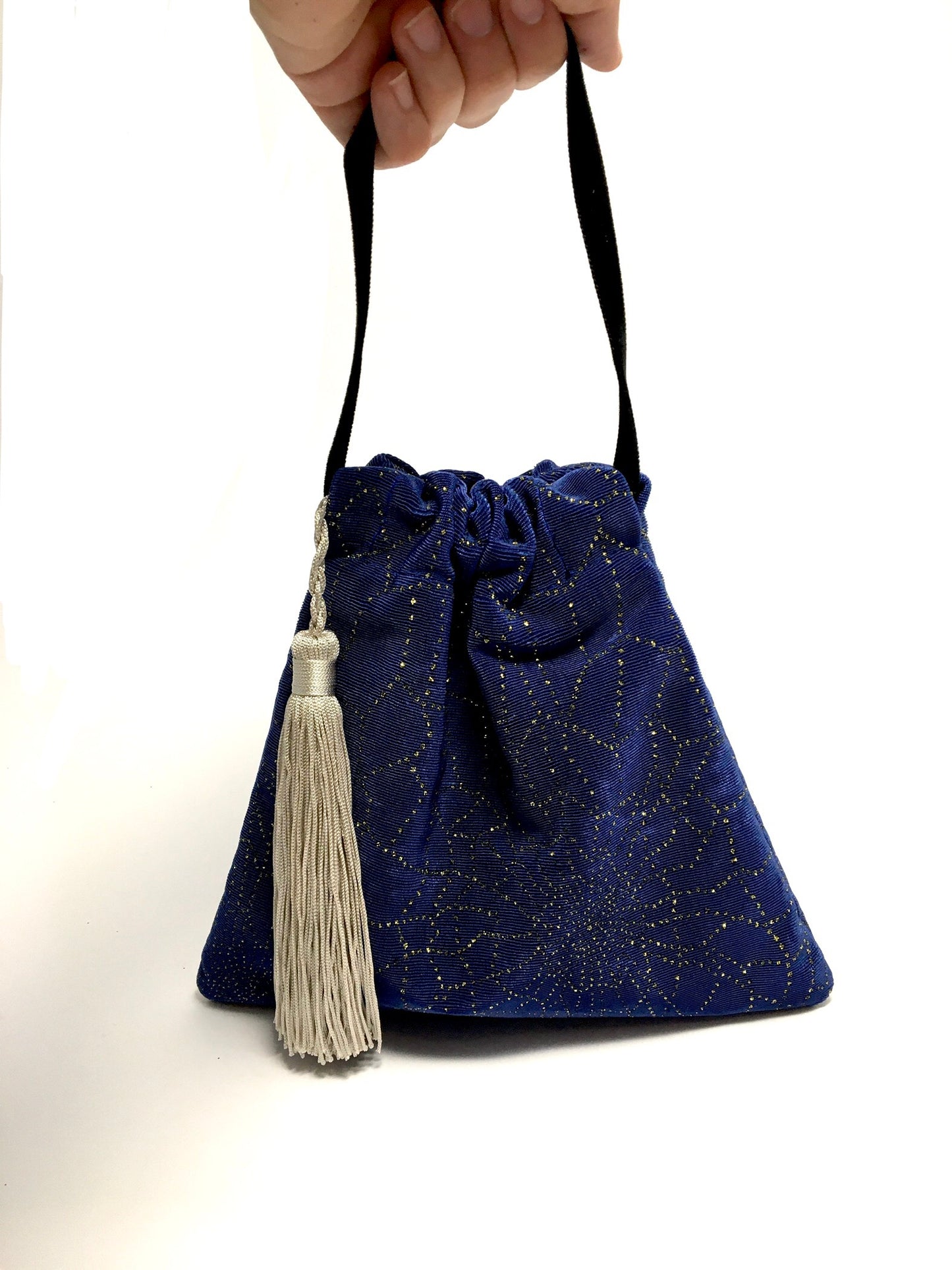 Mini blue evening handbag