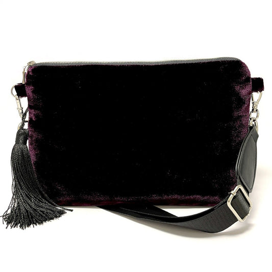 Purple velvet bag