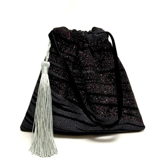 Mini evening handbag with tassel