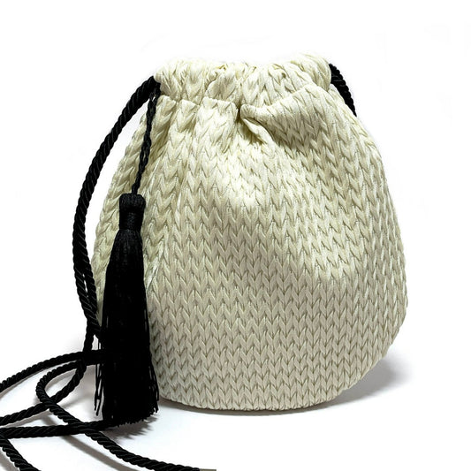 Ivory bucket bag