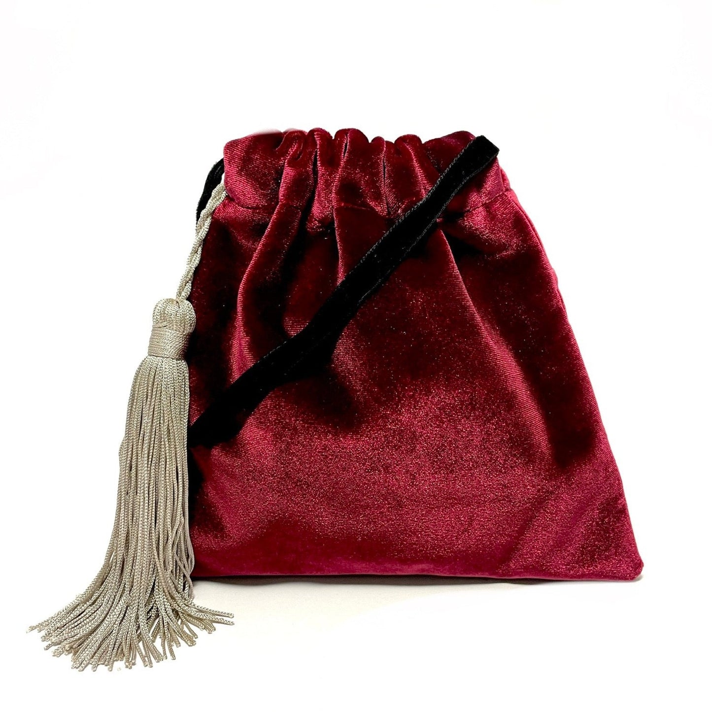Red velvet little handbag