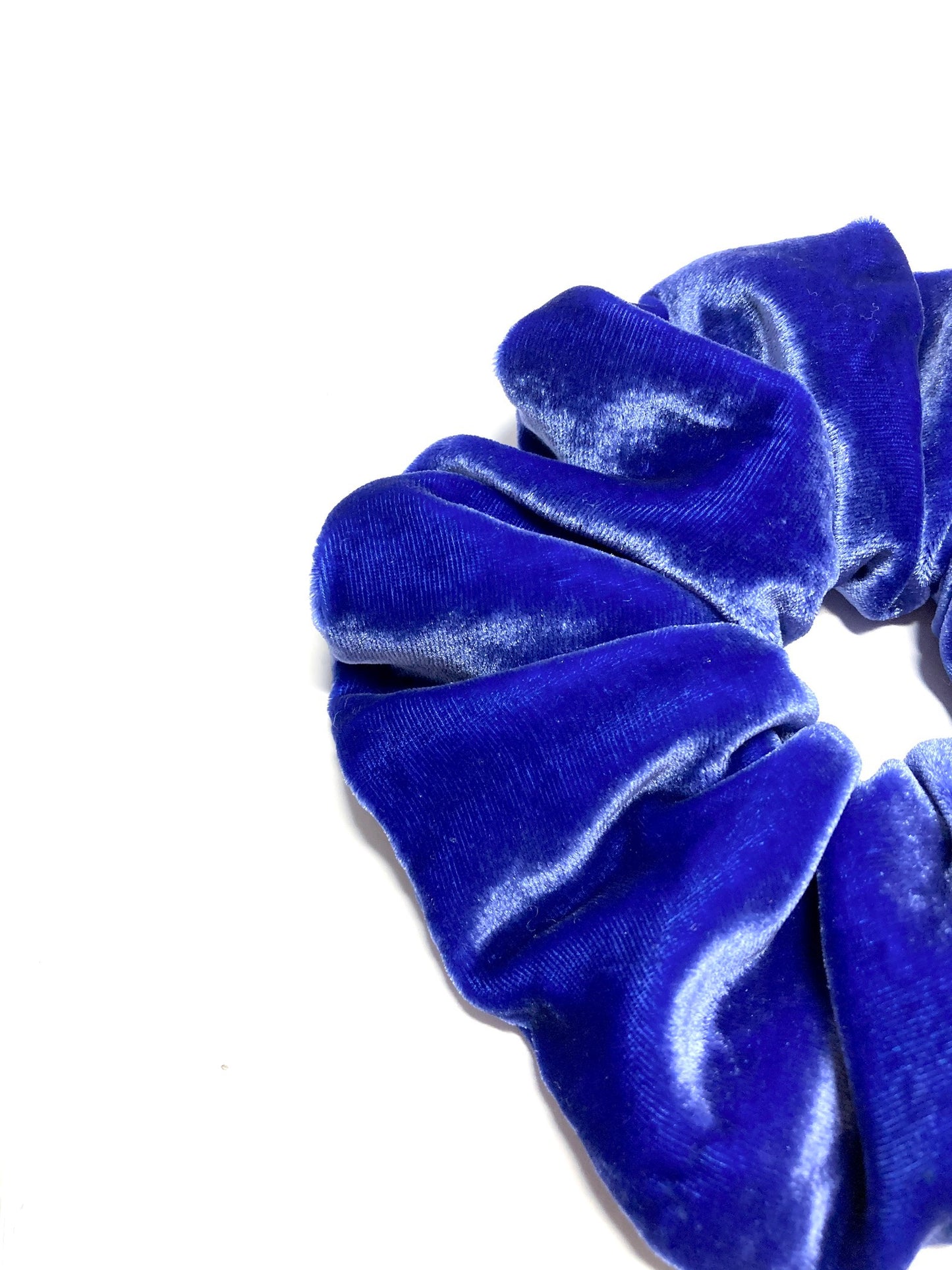 Blue velvet scrunchie