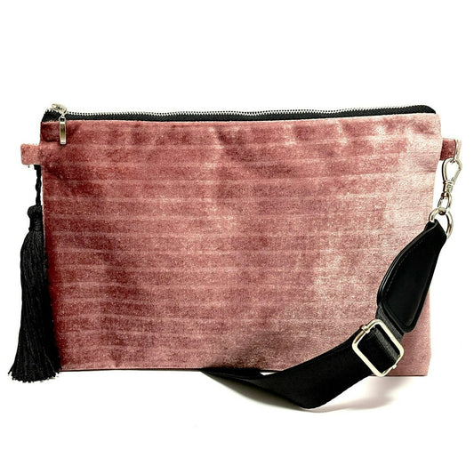 Pink Velvet Crossbody Bag