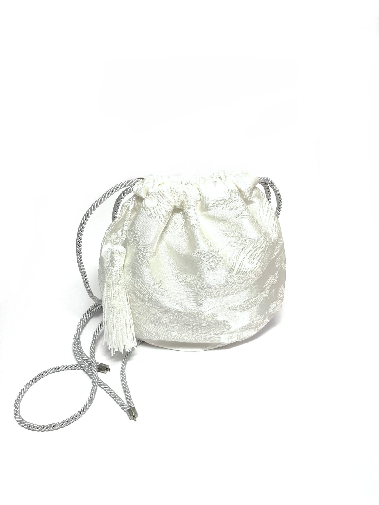 White wedding bag