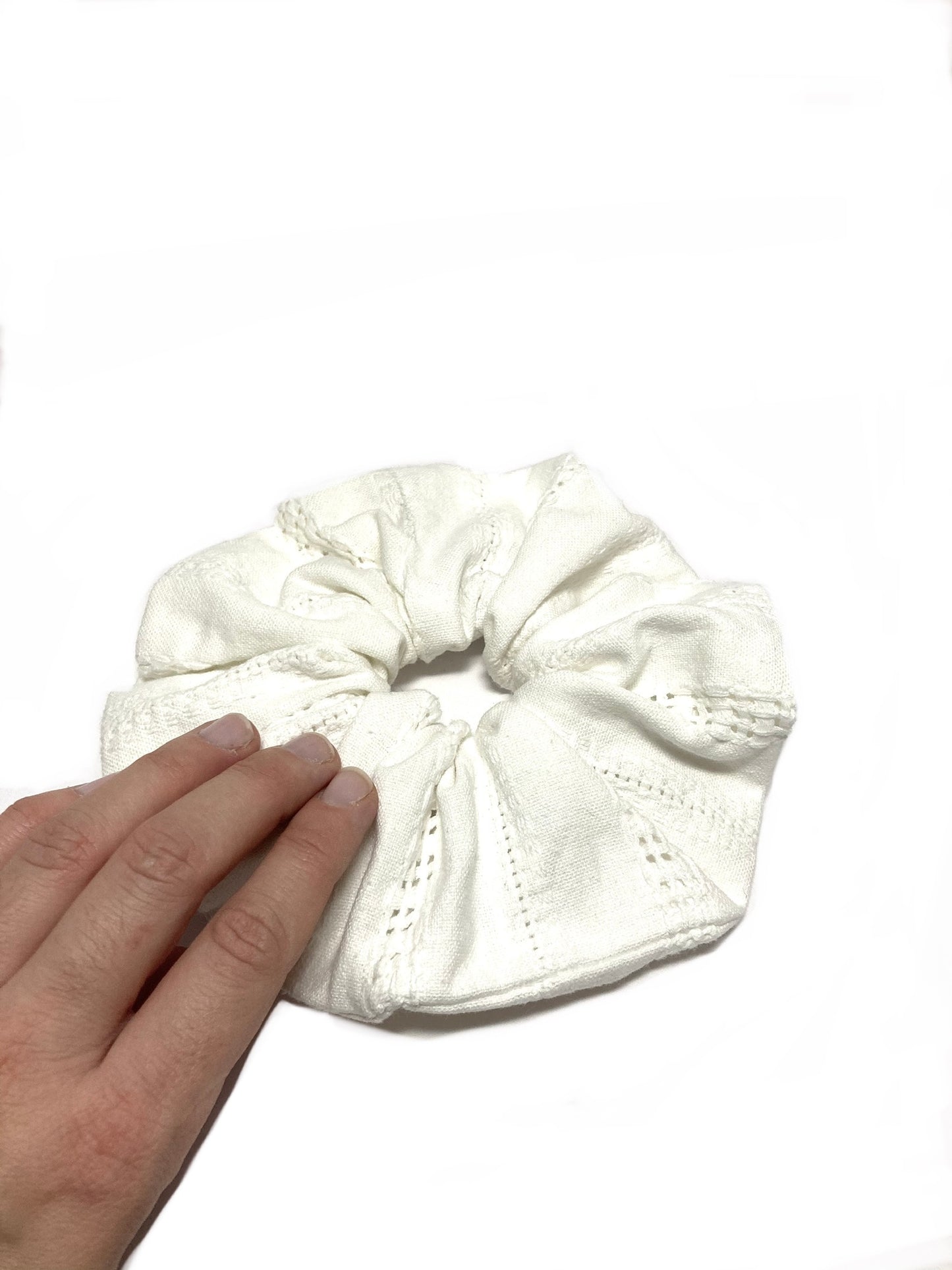 Ivory wedding scrunchie