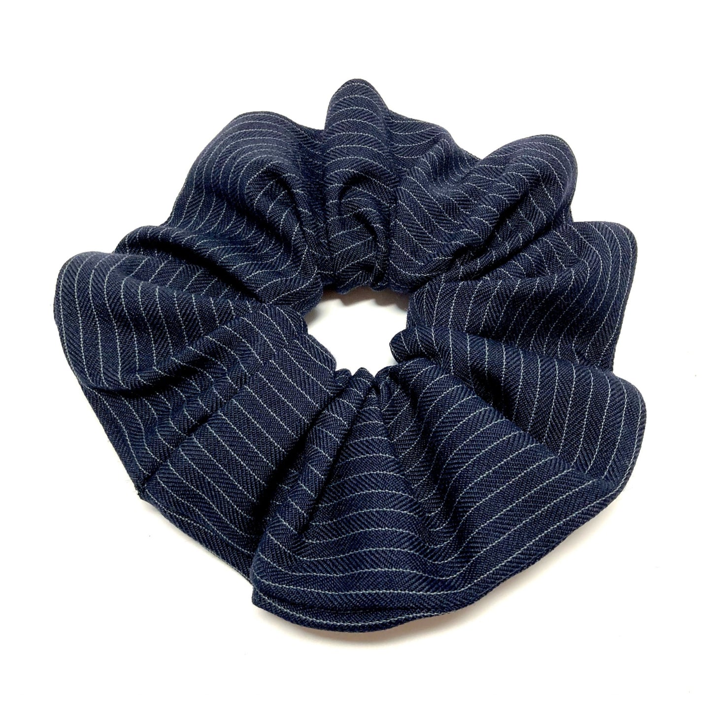 Blue handmade scrunchie