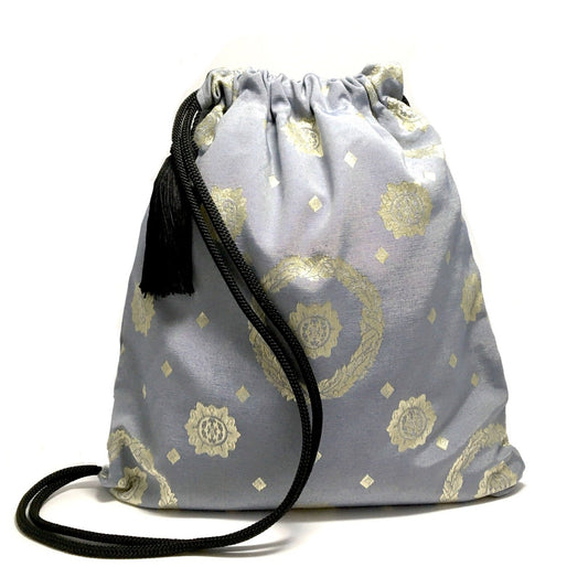 Blue patterned backpack