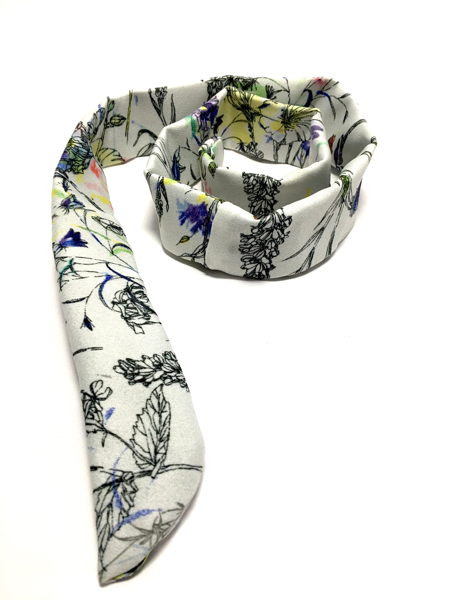 White floral headband