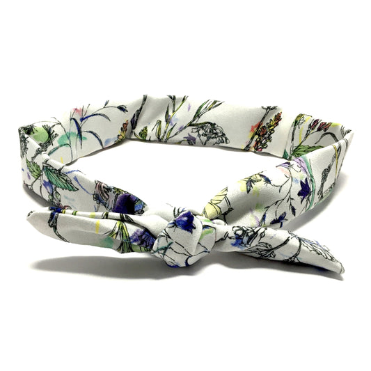 White floral headband