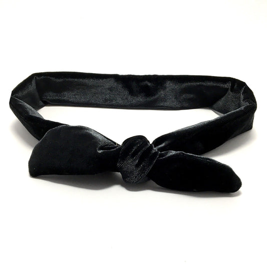 Black velvet headband
