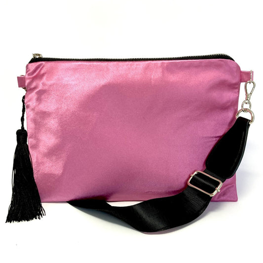 Pink bag with wide strap