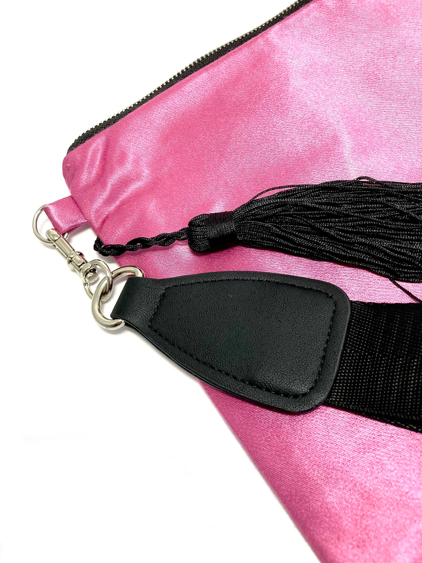 Pink bag with wide strap