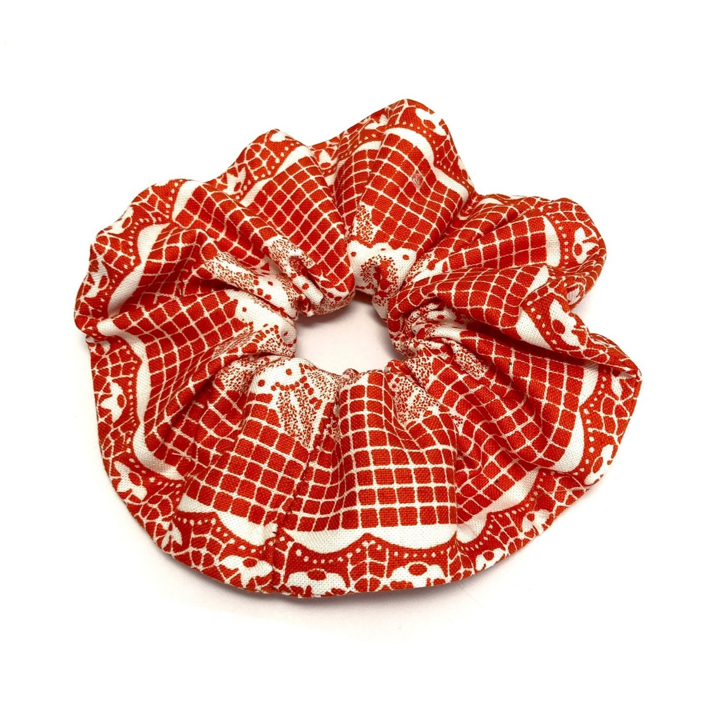 Unique red scrunchie